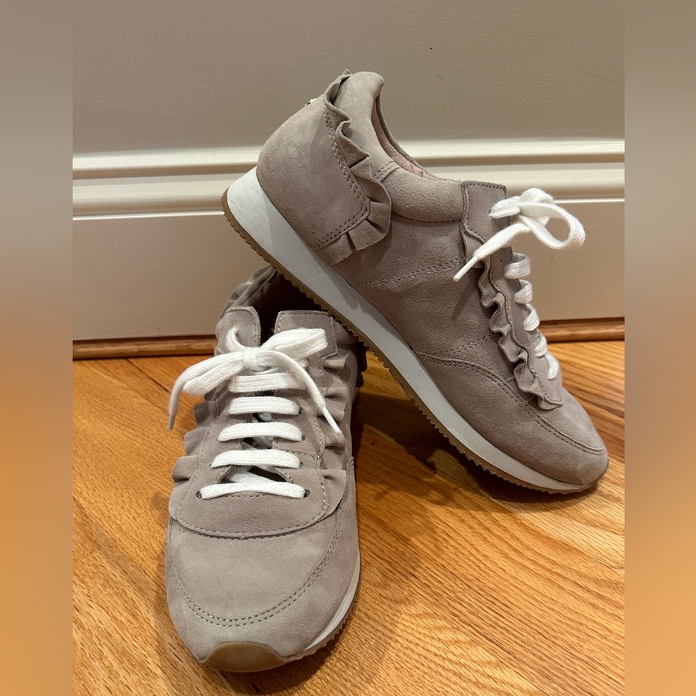 Kate Spade Fariah suede sneakers  Size 8.5 Color taupe